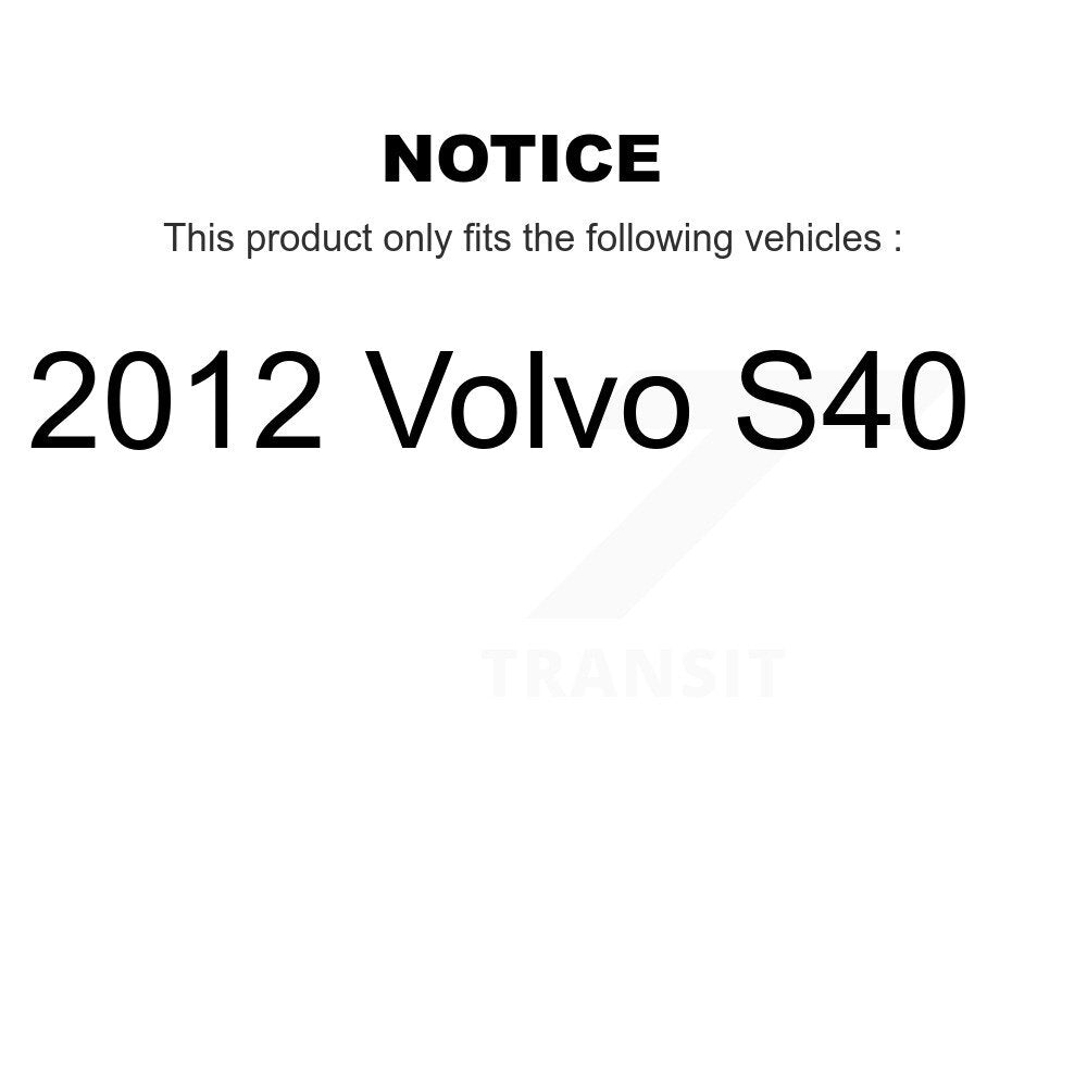 Front Semi-Metallic Rear Ceramic Disc Brake Pads Kit For 2012 Volvo S40 KNF-101986