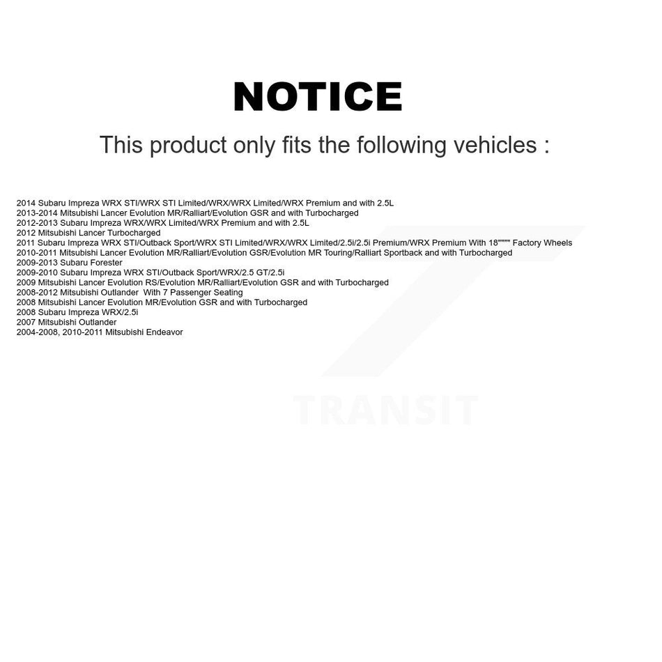 Rear Parking Brake Shoes With Hardware Kit For Subaru Mitsubishi Impreza Lancer Forester KNH-100002
