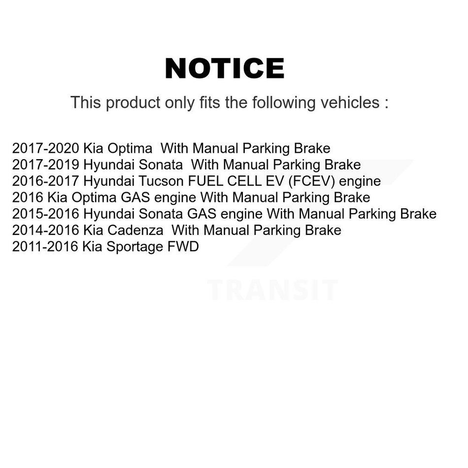 Rear Parking Brake Shoes With Hardware Kit For Hyundai Tucson Kia Sportage Sonata Optima KNH-100010
