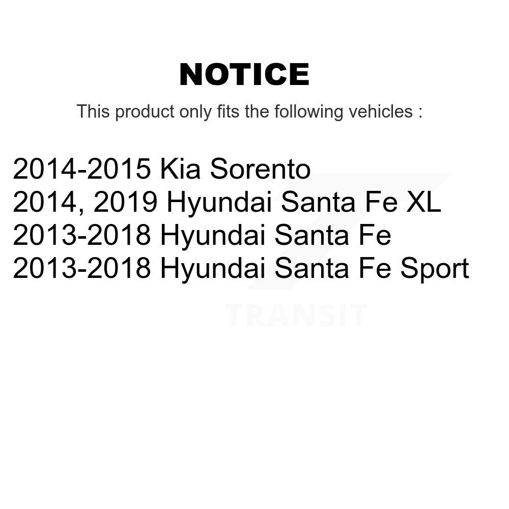 Rear Parking Brake Shoes With Hardware Kit For Hyundai Santa Fe Sport Kia Sorento XL KNH-100011