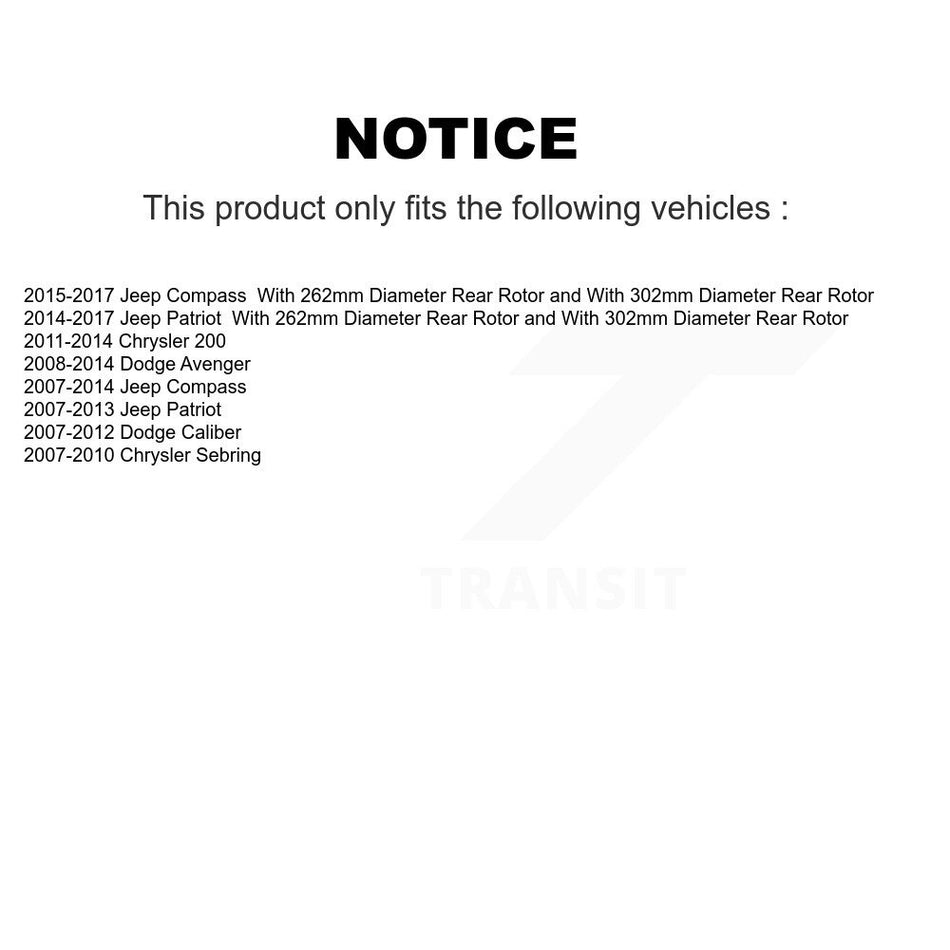 Rear Parking Brake Shoes Hardware Kit For Jeep Patriot Dodge Chrysler Compass 200 Caliber KNH-100060