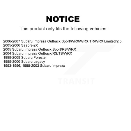 Rear Parking Brake Shoes With Hardware Kit For Subaru Impreza Forester Legacy Saab 9-2X KNH-100062