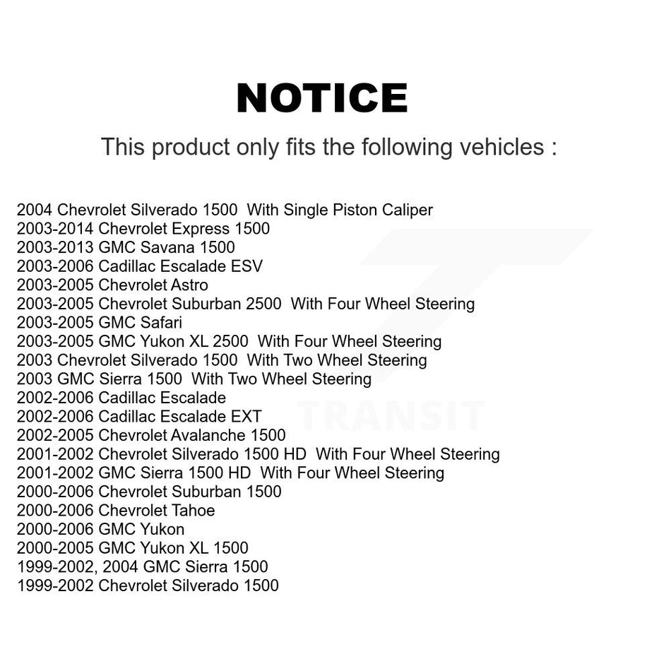 Rear Parking Brake Shoe Hardware Kit For Chevrolet GMC Silverado 1500 Sierra Avalanche XL KNH-100066