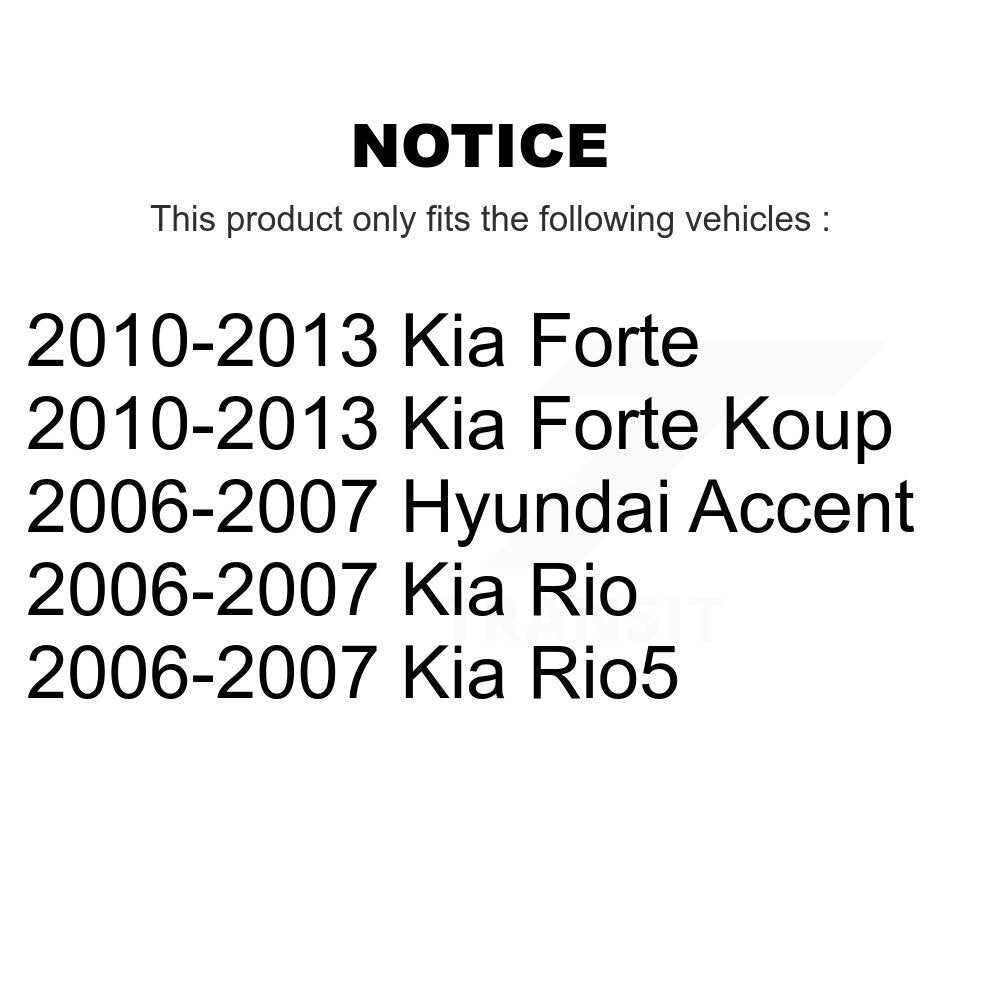 Rear Parking Brake Shoes With Hardware Kit For Kia Forte Hyundai Accent Koup Rio5 Rio KNH-100068