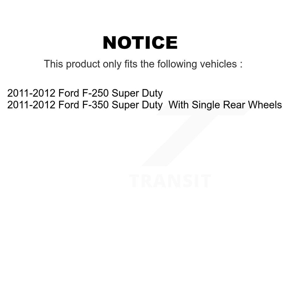 Rear Parking Brake Shoes With Hardware Kit For 2011-2012 Ford F-350 Super Duty F-250 KNH-100100
