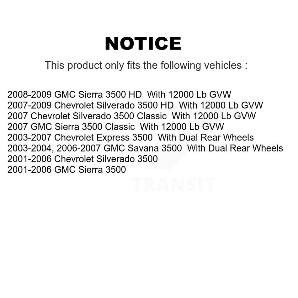 Rear Parking Brake Shoe & Hardware Kit For Chevrolet GMC Express 3500 Sierra Silverado HD KNH-100101