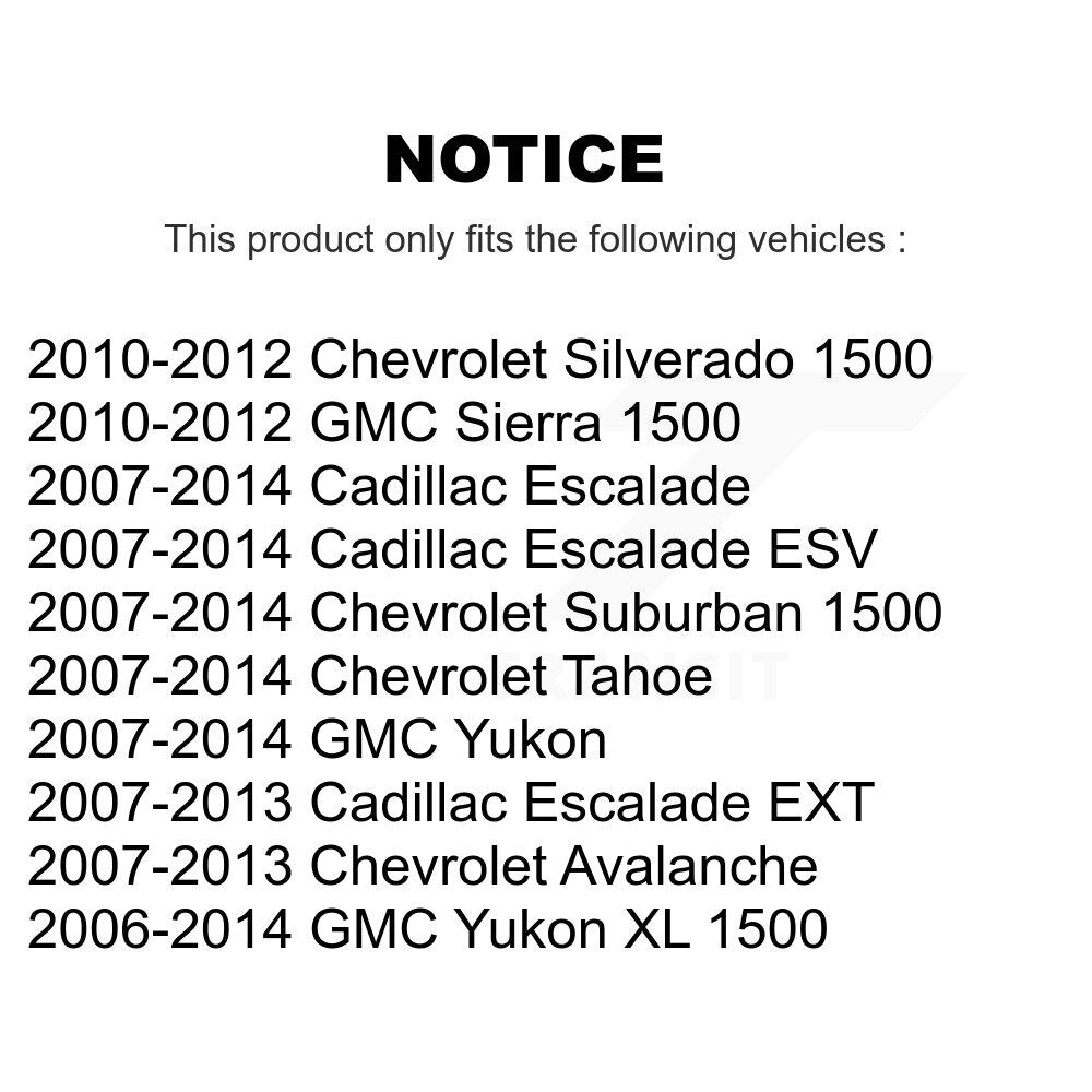 Rear Parking Brake Shoe Hardware Kit For Chevrolet GMC Sierra 1500 Silverado Avalanche XL KNH-100108