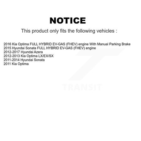 Rear Parking Brake Shoes With Hardware Kit For Hyundai Sonata Kia Optima Azera KNH-100109