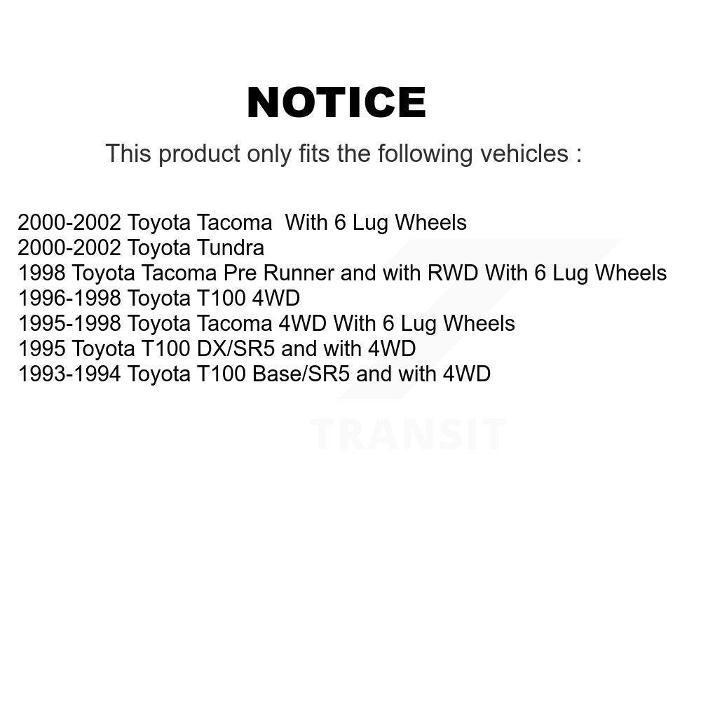 Rear Drum Brake Shoes With Hardware Kit For Toyota Tacoma Tundra T100 KNH-100128