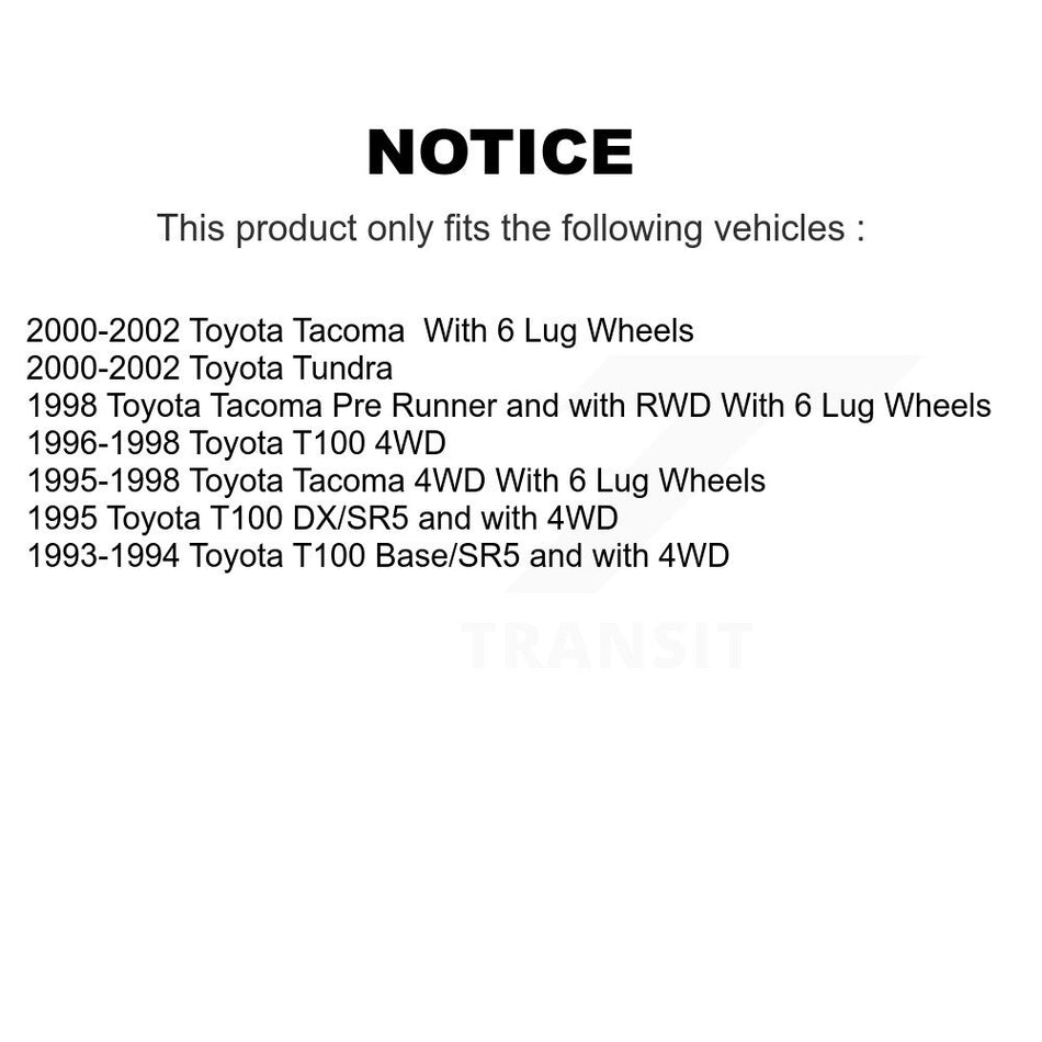 Rear Drum Brake Shoes With Hardware Kit For Toyota Tacoma Tundra T100 KNH-100128