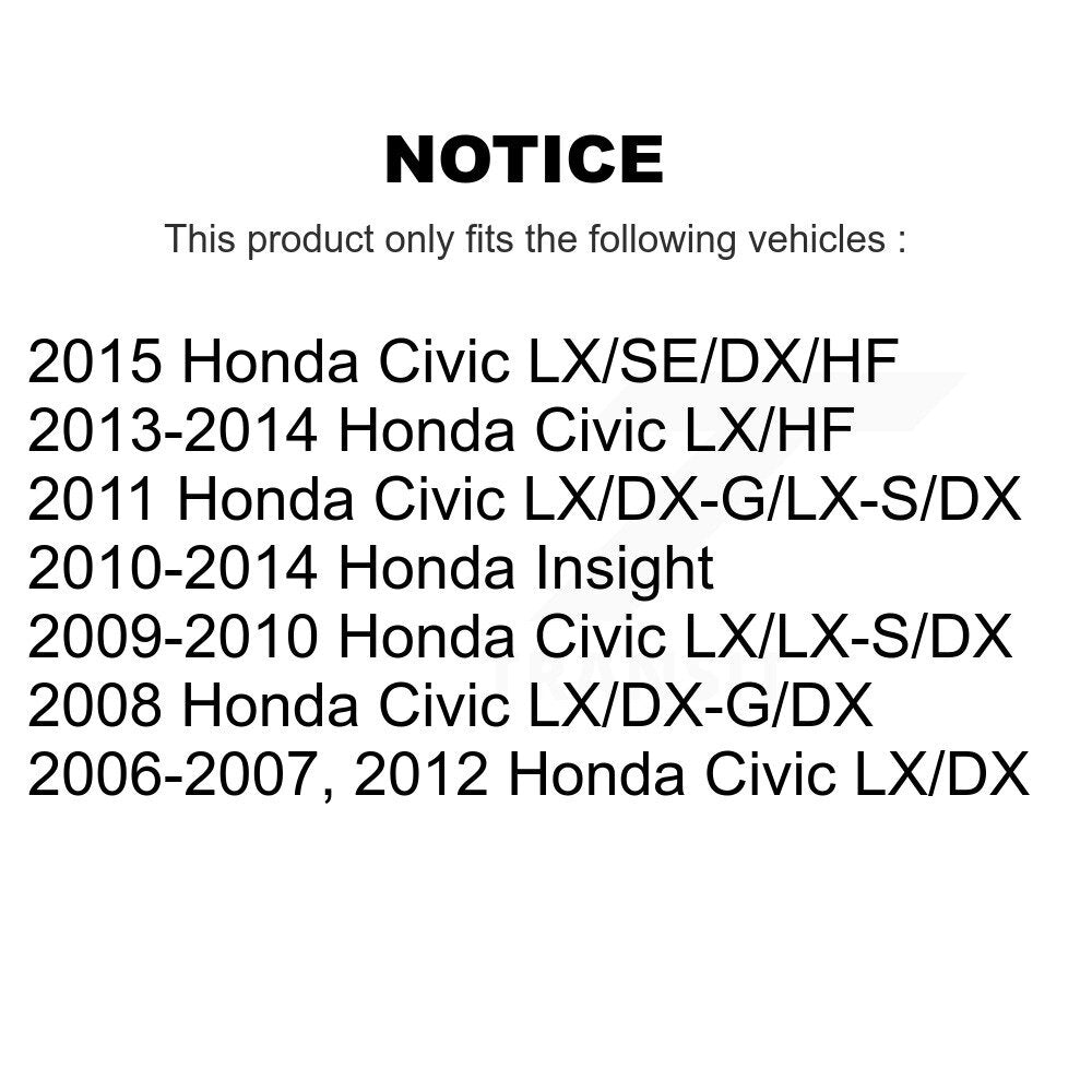 Rear Drum Brake Shoes With Hardware Kit For Honda Civic Insight KNH-100141