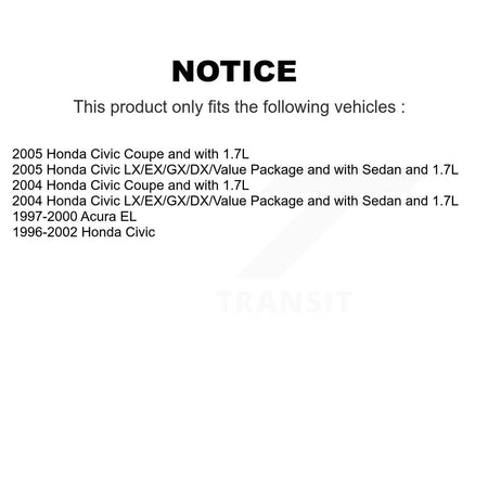 Rear Drum Brake Shoes With Hardware Kit For Honda Civic Acura EL KNH-100143