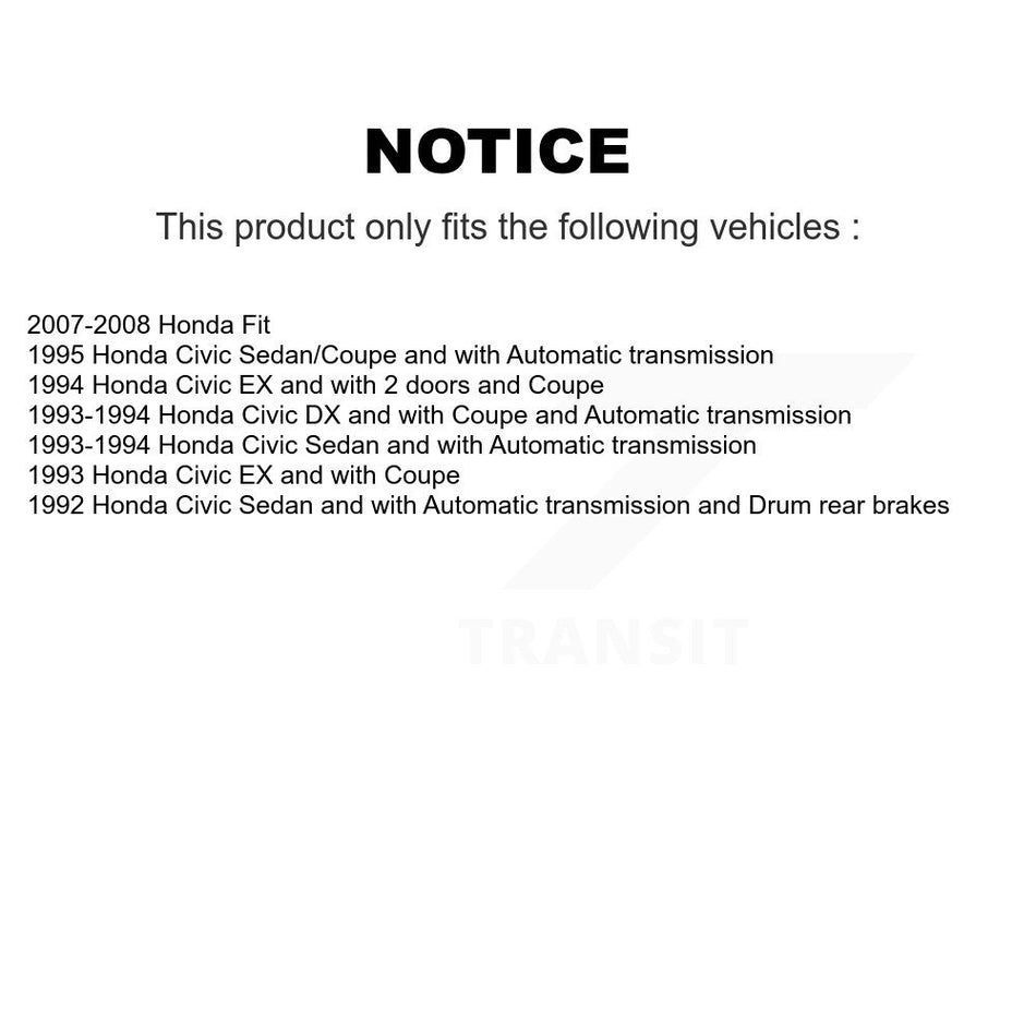 Rear Drum Brake Shoes With Hardware Kit For Honda Fit Civic KNH-100160