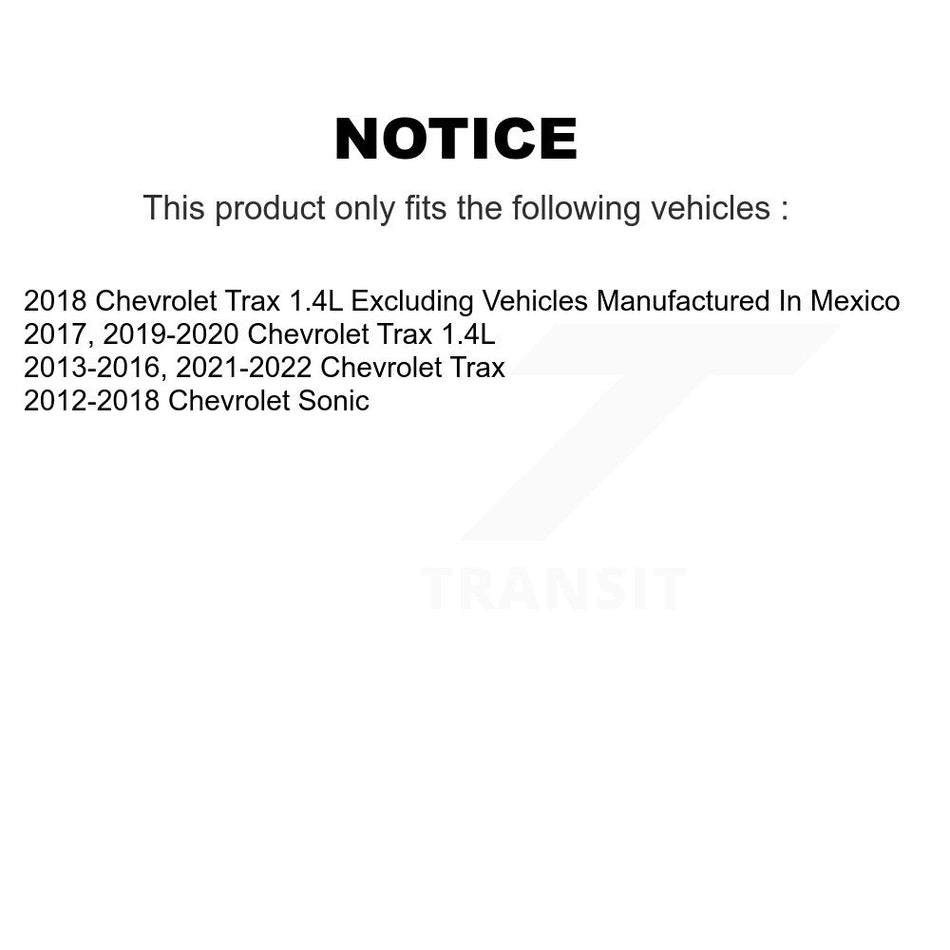 Rear Drum Brake Shoes With Hardware Kit For Chevrolet Trax Sonic KNH-100170