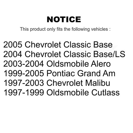 Rear Drum Brake Shoes Hardware Kit For Pontiac Grand Am Chevrolet Malibu Oldsmobile Alero KNH-100188