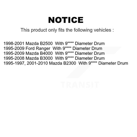 Rear Drum Brake Shoes With Hardware Kit For Ford Ranger Mazda B4000 B3000 B2300 B2500 KNH-100204