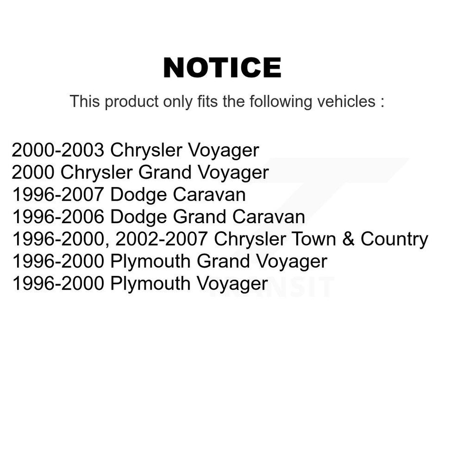 Rear Drum Brake Shoe Hardware Kit For Dodge Caravan Grand Chrysler Town & Country Voyager KNH-100214