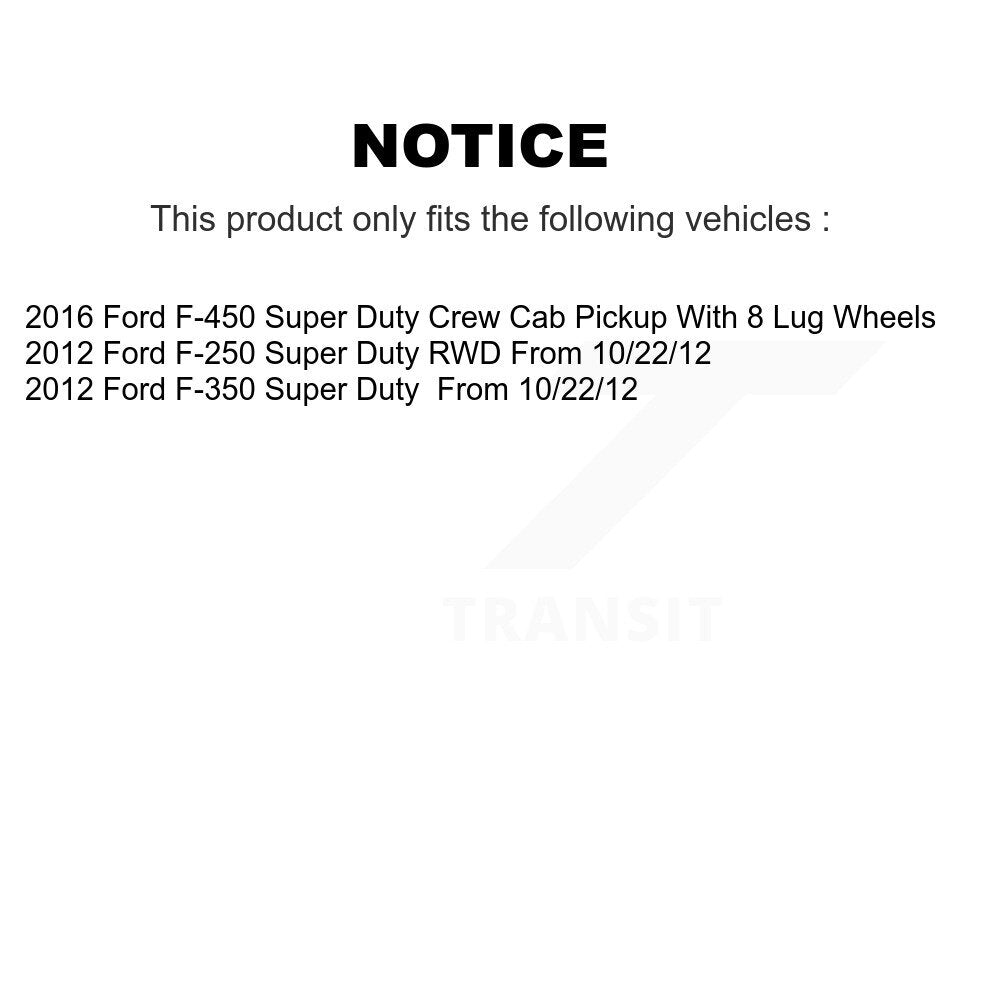 Rear Parking Brake Shoes With Hardware Kit For Ford F-350 Super Duty F-250 F-450 KNH-100224