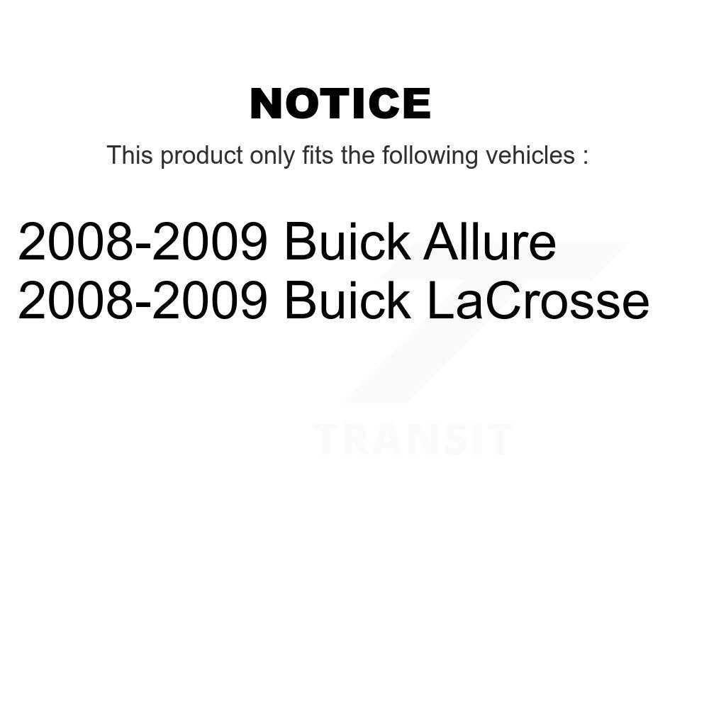 Rear Parking Brake Shoes With Hardware Kit For 2008-2009 Buick LaCrosse Allure KNH-100230