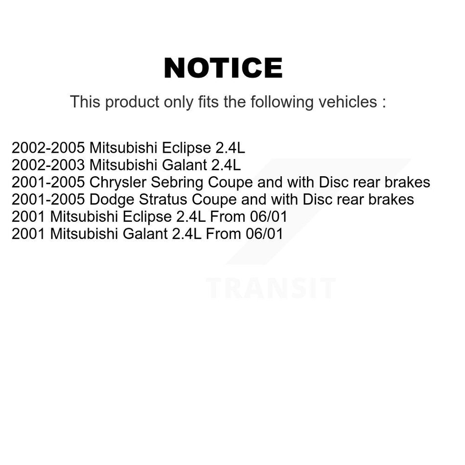 Front Ceramic Disc Brake Pads And Rear Drum Shoes Kit For Chrysler Sebring Mitsubishi KNN-100013