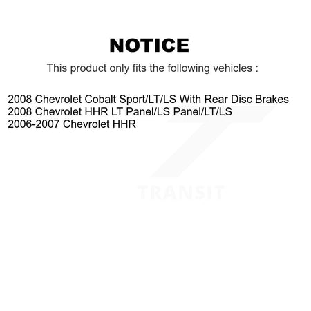 Front Ceramic Disc Brake Pads And Rear Drum Shoes Kit For Chevrolet Cobalt HHR KNN-100028