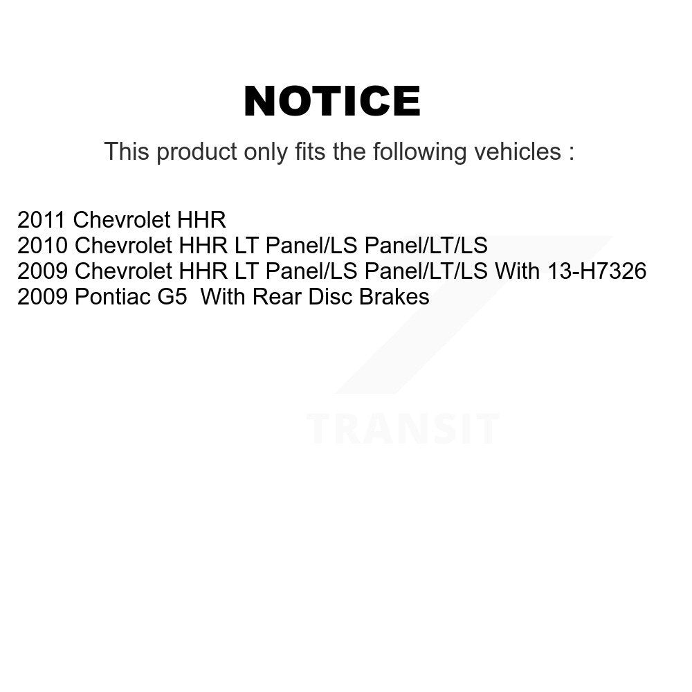 Front Ceramic Disc Brake Pads And Rear Drum Shoes Kit For Pontiac G5 Chevrolet HHR KNN-100036