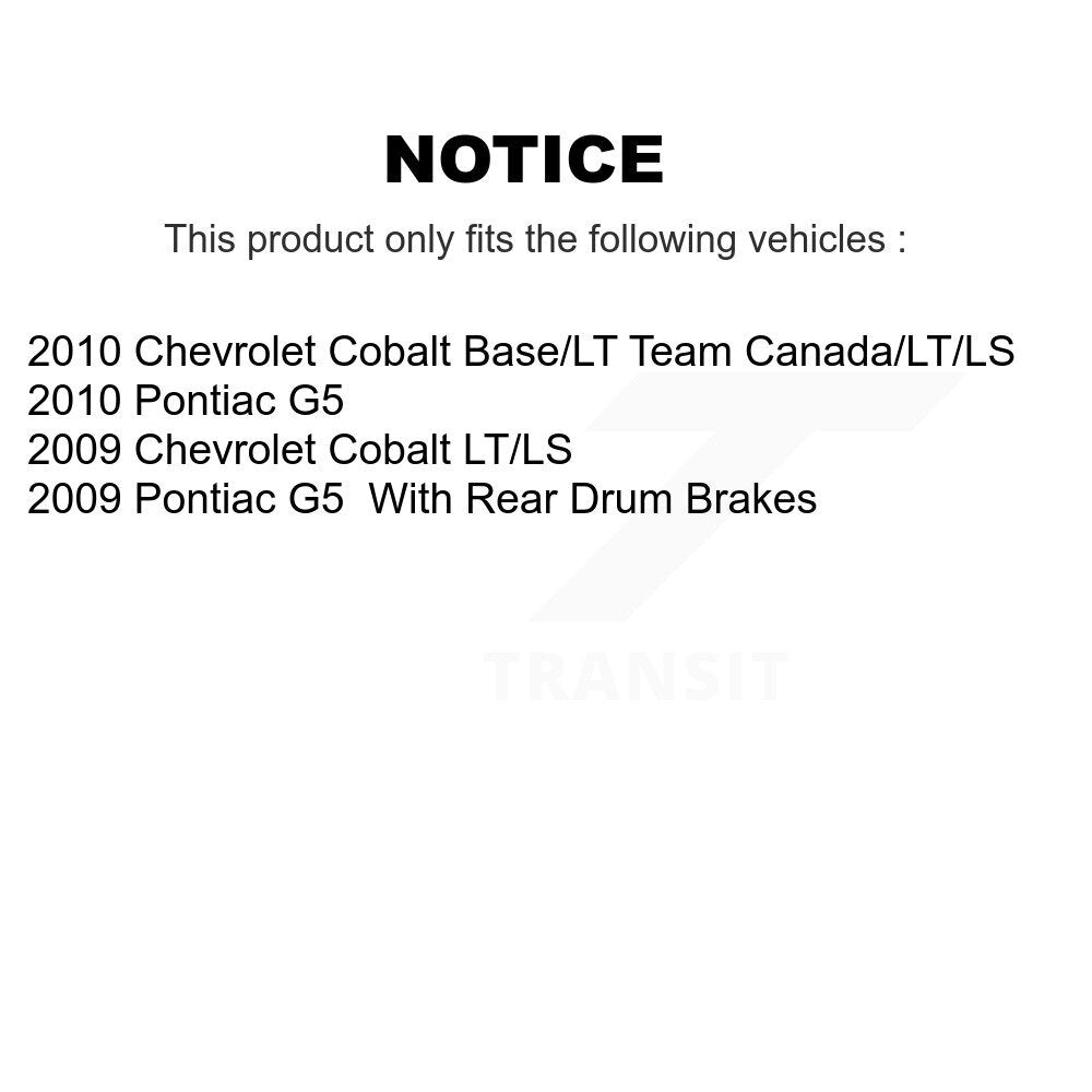 Front Ceramic Disc Brake Pads And Rear Drum Shoes Kit For Chevrolet Cobalt Pontiac G5 KNN-100037
