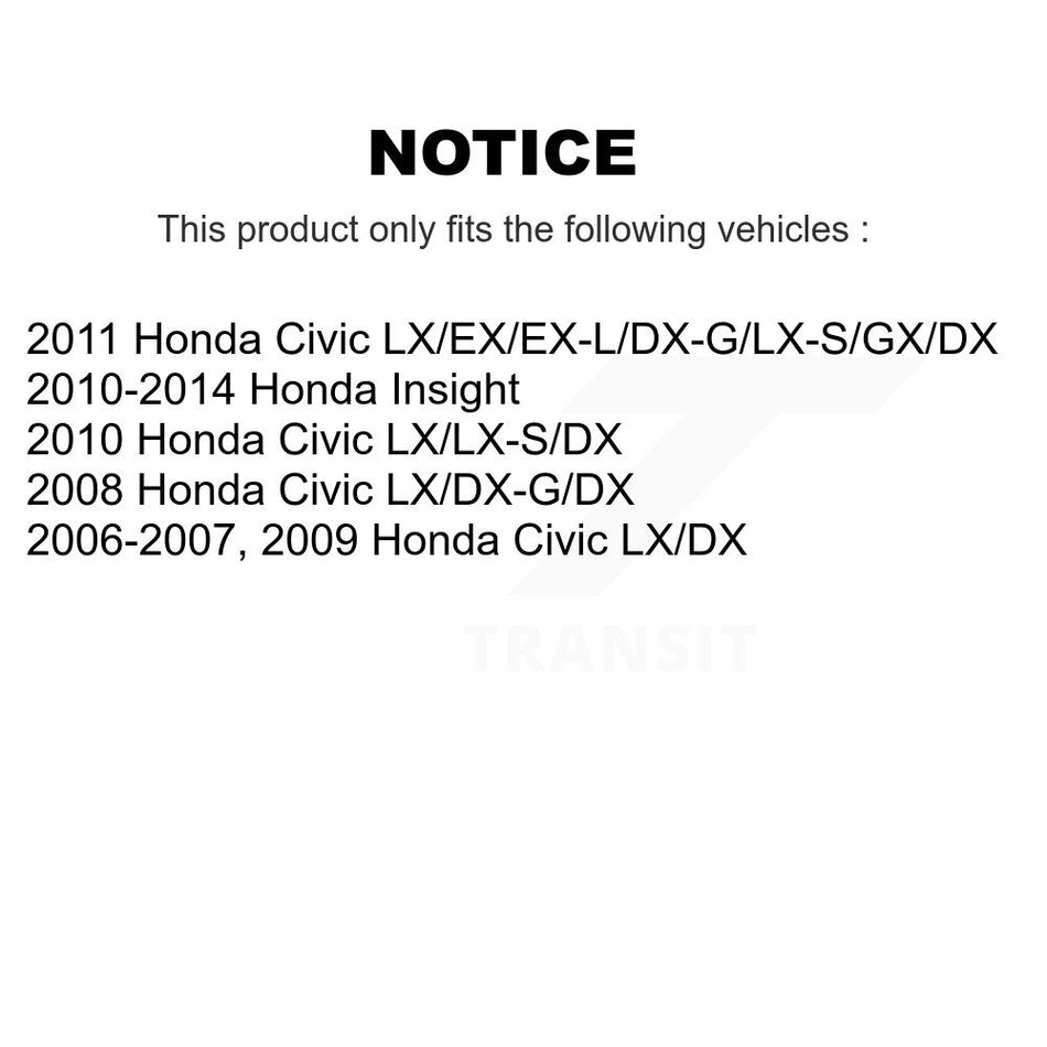 Front Ceramic Disc Brake Pads And Rear Drum Shoes Kit For Honda Civic Insight KNN-100045