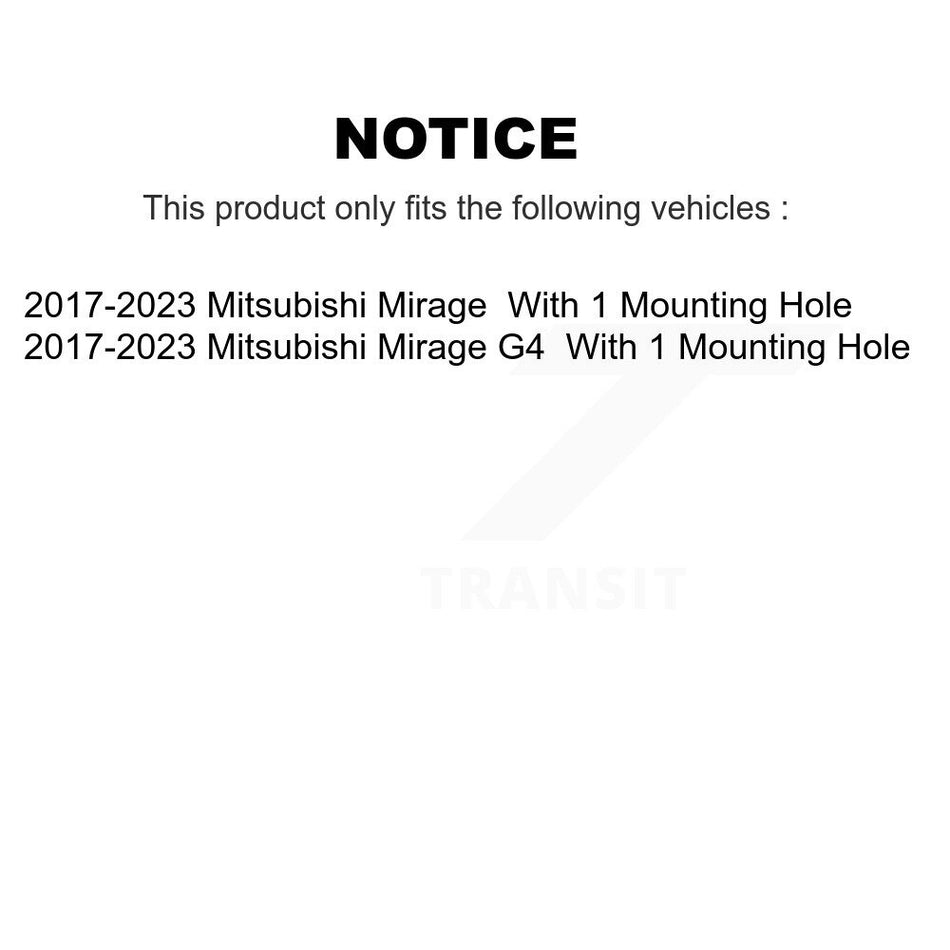 Front Ceramic Disc Brake Pads And Rear Drum Shoes Kit For 2017-2023 Mitsubishi Mirage G4 KNN-100113