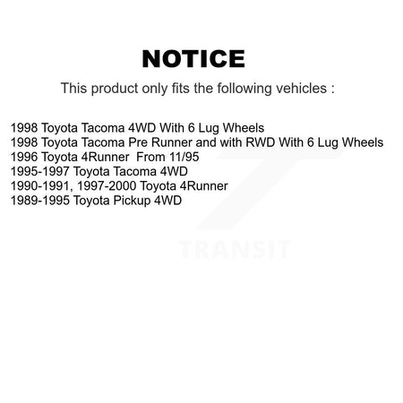 Front Ceramic Disc Brake Pads And Rear Drum Shoes Kit For Toyota 4Runner Pickup Tacoma KNN-100121