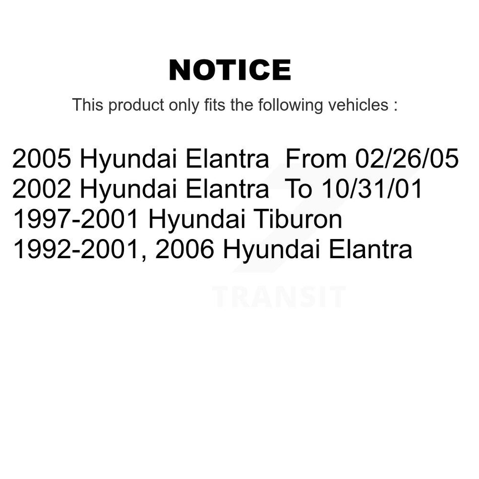 Front Ceramic Disc Brake Pads And Rear Drum Shoes Kit For Hyundai Elantra Tiburon KNN-100129