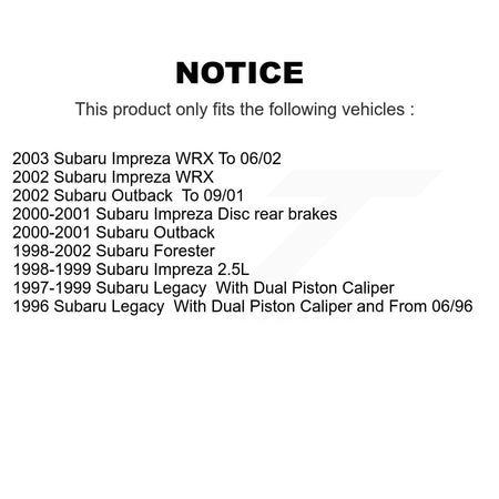 Front Ceramic Disc Brake Pads And Rear Drum Shoes Kit For Subaru Impreza Forester Outback KNN-100152