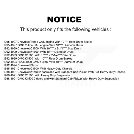 Front Semi-Metallic Disc Brake Pads And Rear Drum Shoes Kit For Chevrolet K1500 GMC C1500 KNN-100178