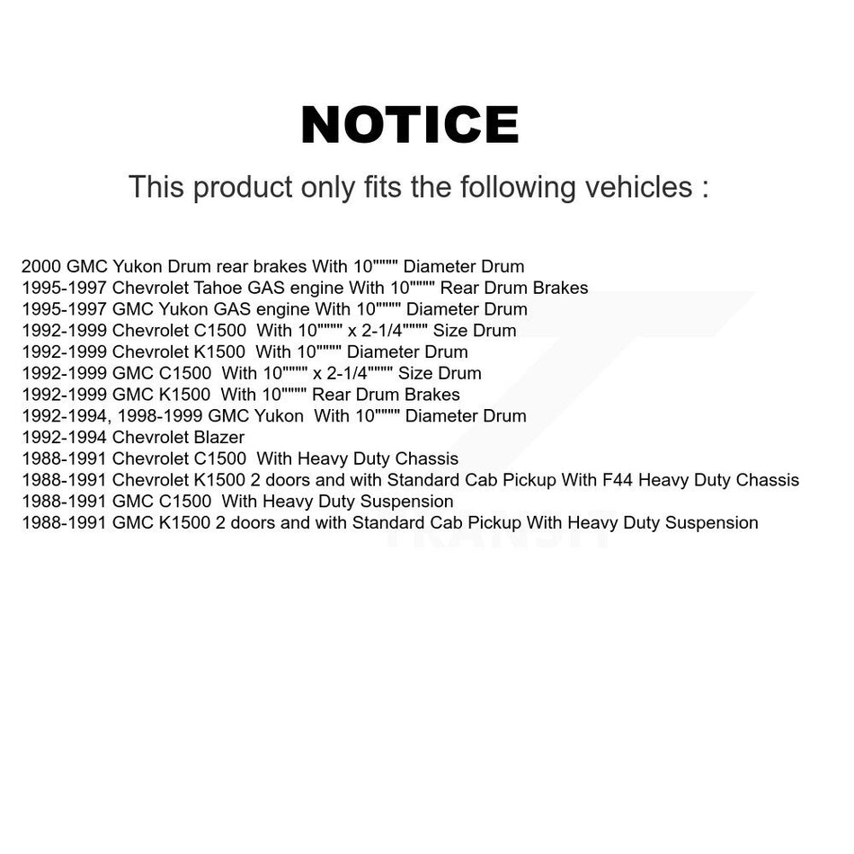 Front Semi-Metallic Disc Brake Pads And Rear Drum Shoes Kit For Chevrolet K1500 GMC C1500 KNN-100179