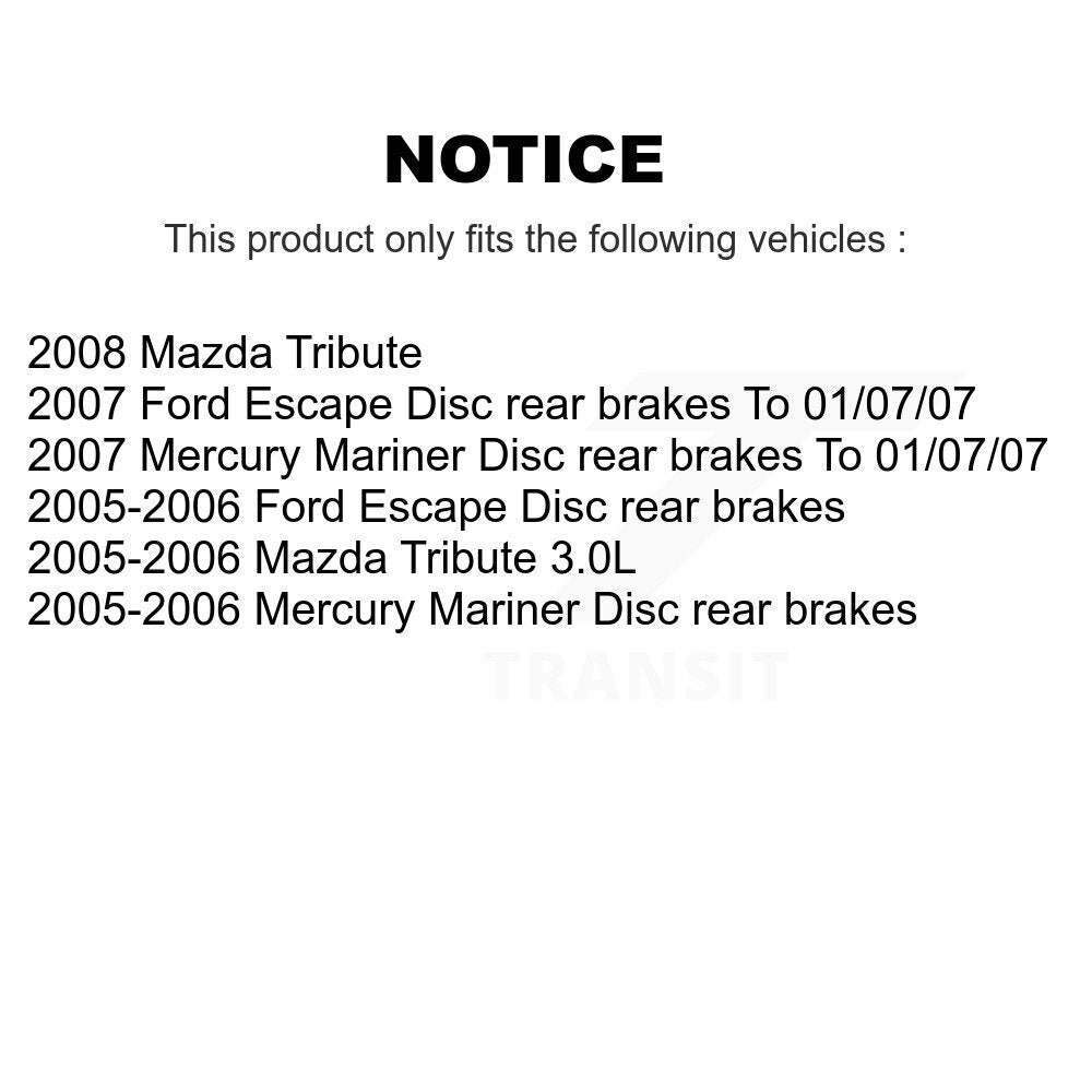 Front Semi-Metallic Disc Brake Pads And Rear Drum Shoes Kit For Ford Escape Mazda Tribute KNN-100192