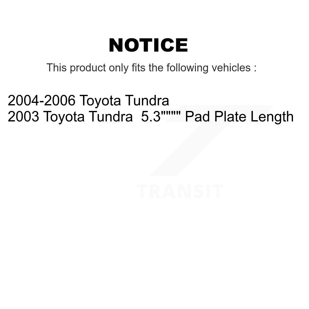 Front Ceramic Disc Brake Pads And Rear Drum Shoes Kit For Toyota Tundra KNN-100213