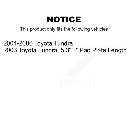 Front Ceramic Disc Brake Pads And Rear Drum Shoes Kit For Toyota Tundra KNN-100213