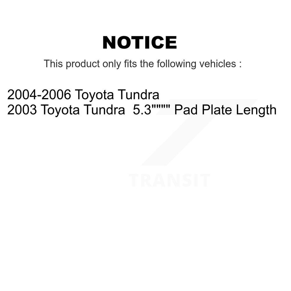 Front Ceramic Disc Brake Pads And Rear Drum Shoes Kit For Toyota Tundra KNN-100213