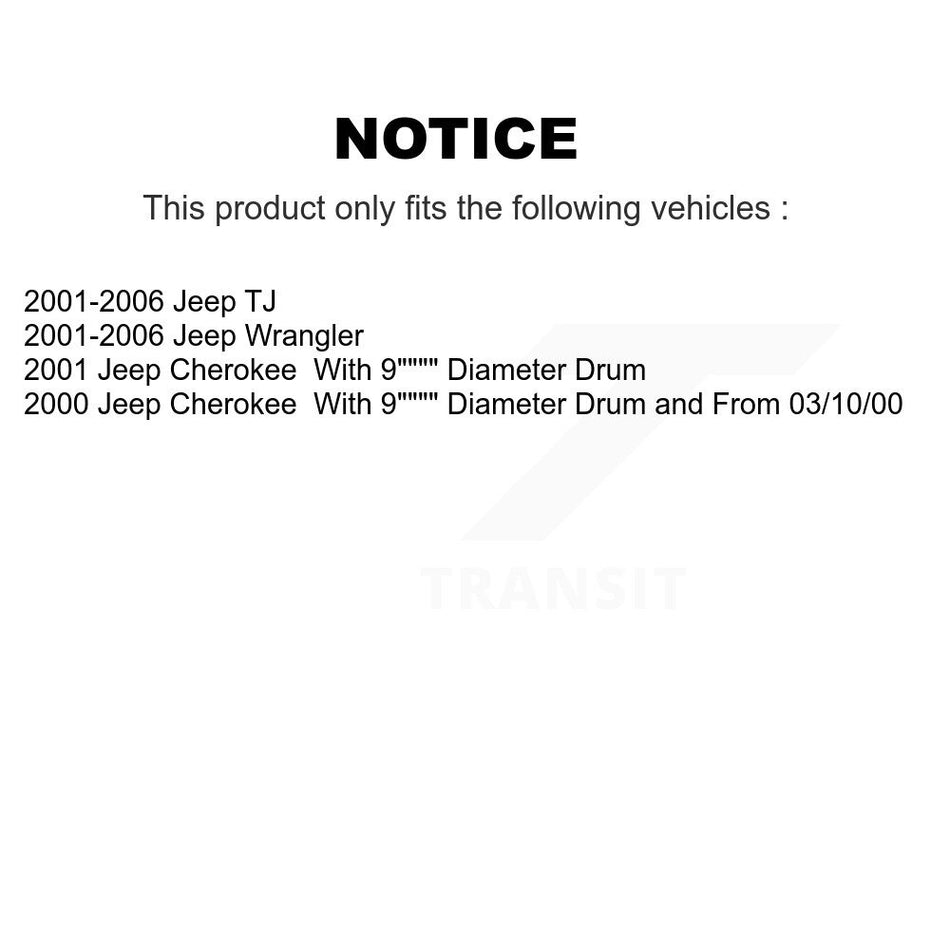 Front Semi-Metallic Disc Brake Pads And Rear Drum Shoes Kit For Jeep Wrangler Cherokee TJ KNN-100282