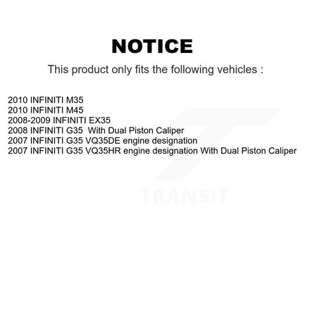 Front Semi-Metallic Rear Ceramic Disc Brake Pads And Parking Shoes Kit For G35 KNN-100307