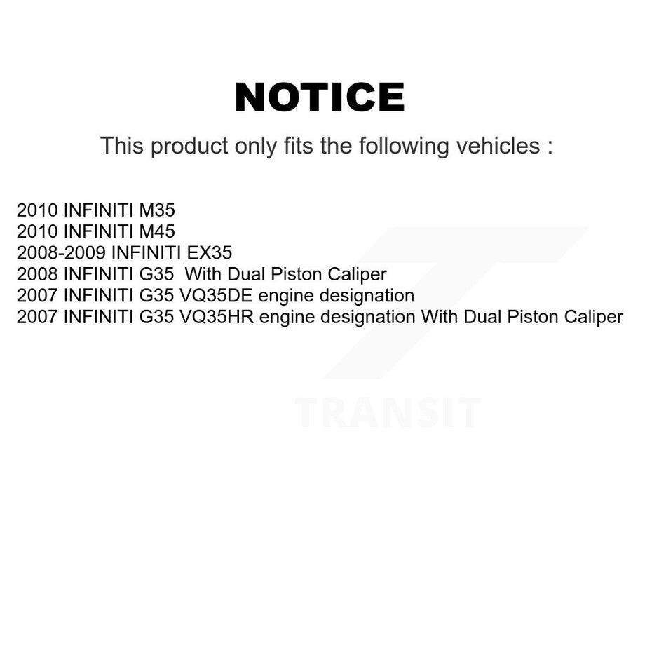 Front Semi-Metallic Rear Ceramic Disc Brake Pads And Parking Shoes Kit For G35 KNN-100307