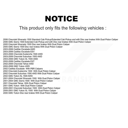 Front Rear Ceramic Disc Brake Pads And Parking Shoes Kit For Chevrolet GMC XL KNN-100381