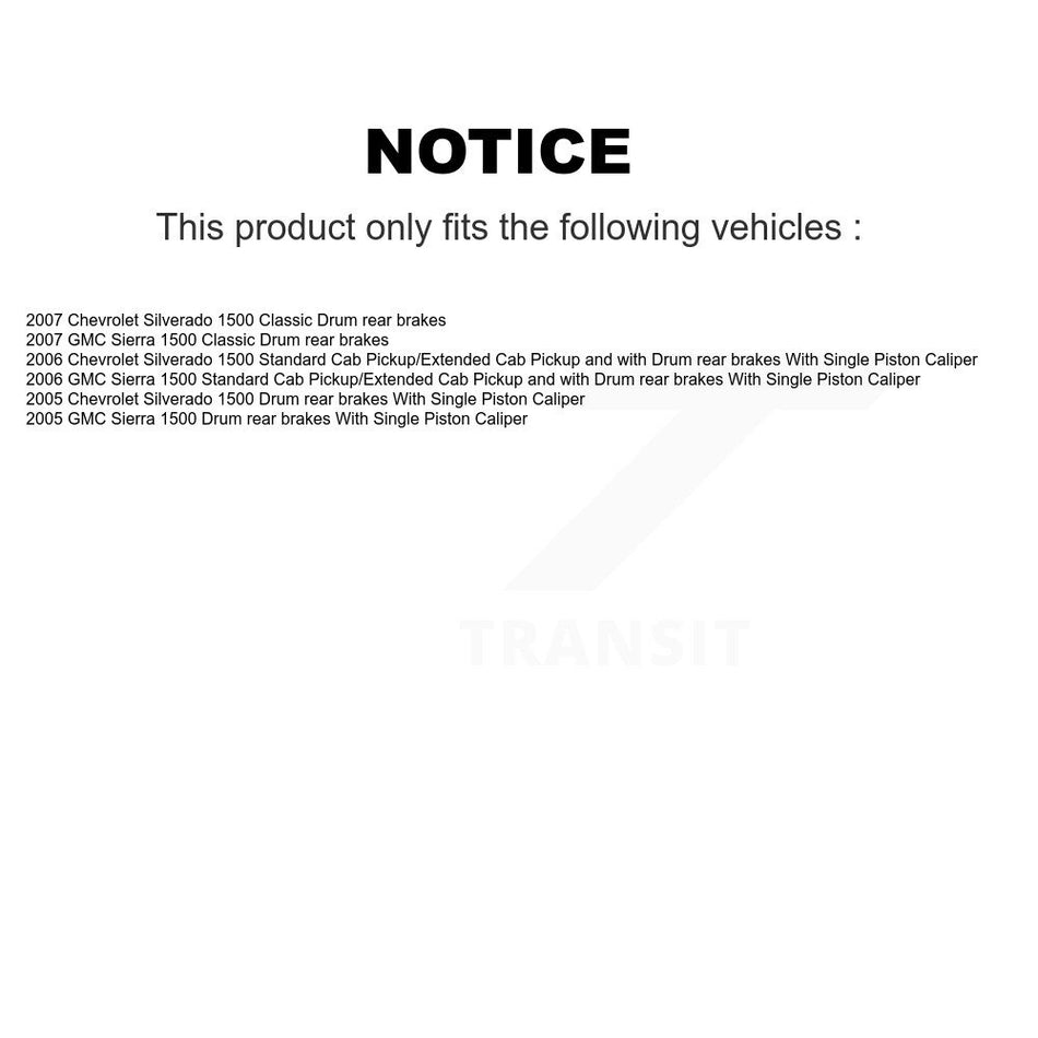 Front Rear Ceramic Disc Brake Pads And Parking Shoes Kit For Chevrolet GMC KNN-100394
