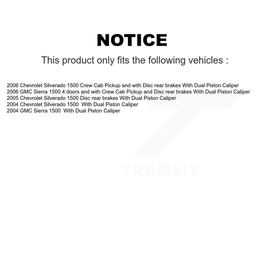 Front Rear Ceramic Disc Brake Pads And Parking Shoes Kit For Chevrolet 1500 KNN-100409