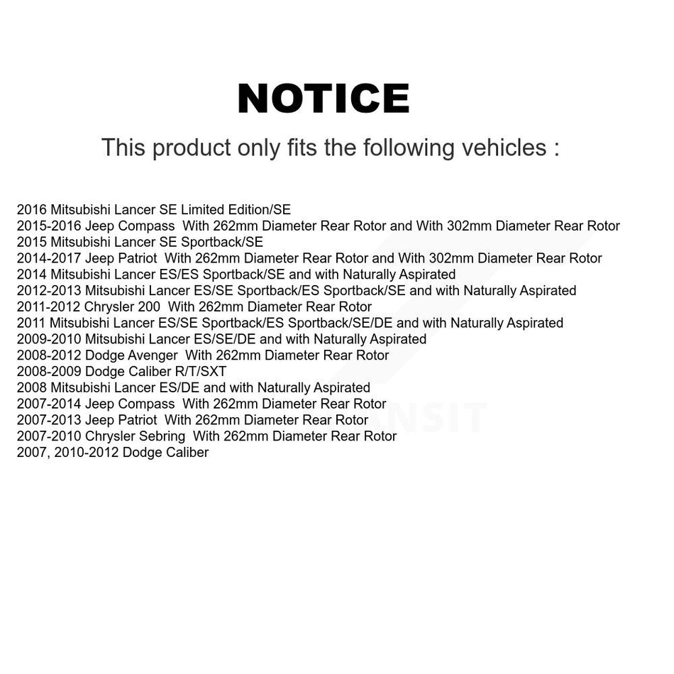 Front Rear Ceramic Disc Brake Pads And Parking Shoes Kit For Jeep Patriot 200 KNN-100450