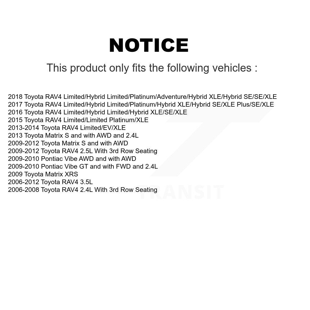 Front Rear Ceramic Disc Brake Pads And Parking Shoes Kit For Toyota RAV4 Vibe KNN-100488