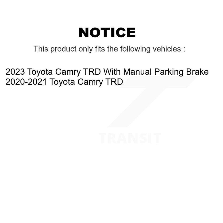 Front Rear Ceramic Disc Brake Pads And Parking Shoes Kit For Toyota Camry TRD KNN-100511