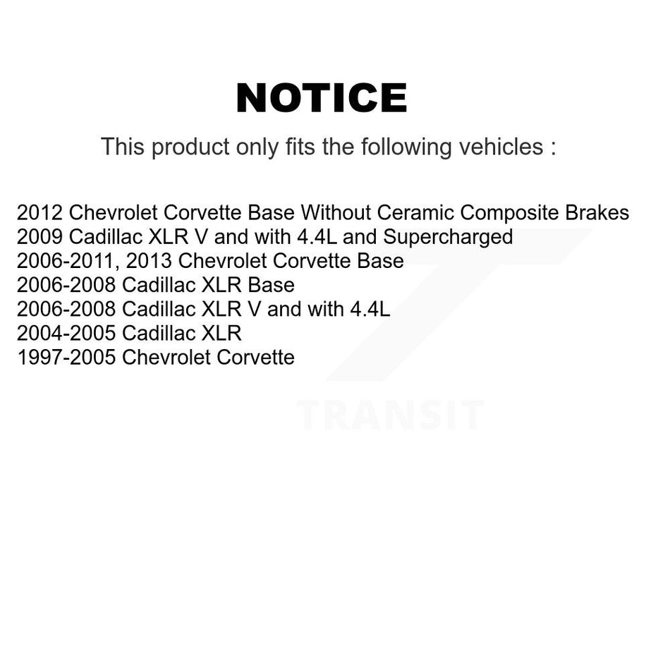 Front Rear Ceramic Disc Brake Pads And Parking Shoes Kit For Chevrolet XLR KNN-100513