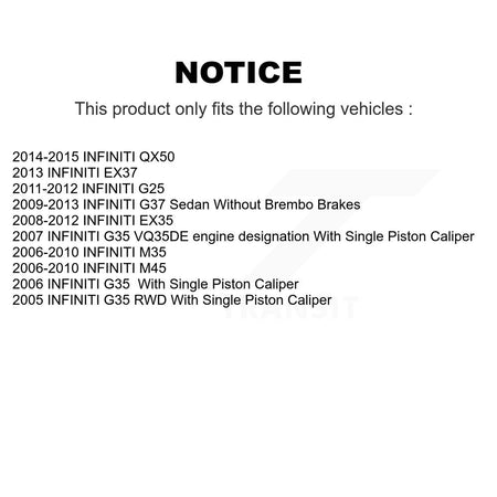 Front Semi-Metallic Rear Ceramic Disc Brake Pads And Parking Shoes Kit For G37 KNN-100584