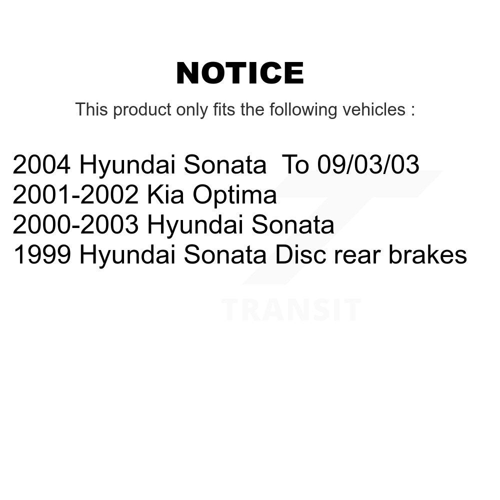 Front Rear Ceramic Disc Brake Pads And Parking Shoes Kit For Hyundai Sonata KNN-100645
